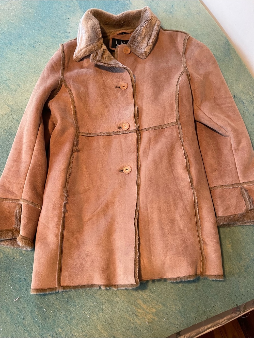 Faux shearling coat. Excellent condition